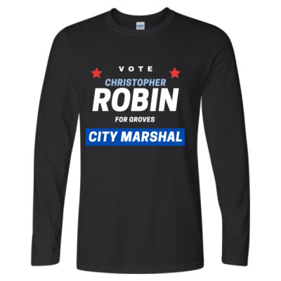 Robin - City Marshall  - Softstyle® Long Sleeve T-Shirt Thumbnail