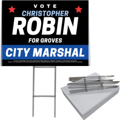 Robin - City Marshal - 24x18 Yard Sign Thumbnail