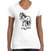 Women's Fine Jersey V-Neck Tee Thumbnail