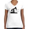 Women's Fine Jersey V-Neck Tee Thumbnail