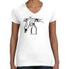 Women's Fine Jersey V-Neck Tee Thumbnail