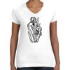 Women's Fine Jersey V-Neck Tee Thumbnail