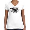 Women's Fine Jersey V-Neck Tee Thumbnail