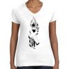 Women's Fine Jersey V-Neck Tee Thumbnail