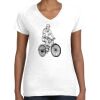 Women's Fine Jersey V-Neck Tee Thumbnail