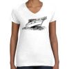 Women's Fine Jersey V-Neck Tee Thumbnail
