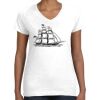 Women's Fine Jersey V-Neck Tee Thumbnail