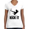 Women's Fine Jersey V-Neck Tee Thumbnail