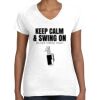 Women's Fine Jersey V-Neck Tee Thumbnail